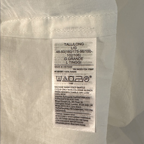 Banana Republic Tall Sheer Ramie Linen Shirt - Picture 11 of 12